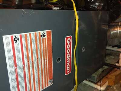 Indoor air handler and furnace install